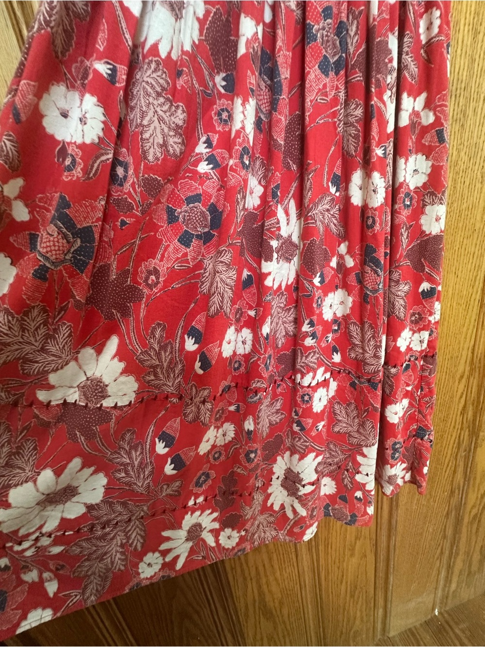 Ulla Johnson Lottie Floral Cotton Voile Midi Dress Red Size 4 - Picture 10 of 16